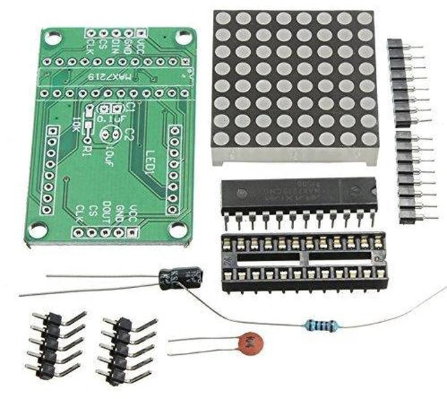 Alt view image 2 of 7 - 2pcs MAX7219 8 * 8 Dot Matrix Module DIY Kit MAX7219 8x8 Common Cathode LED Dot