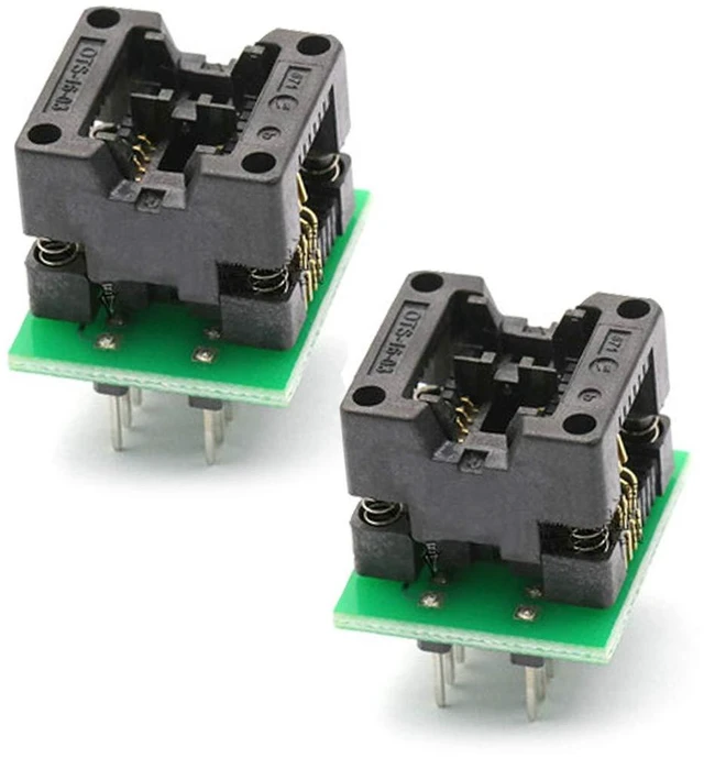 Main image of 2pcs SOIC8 SOP8 to DIP8 EZ Programmer Adapter Socket Converter Module with 150mi