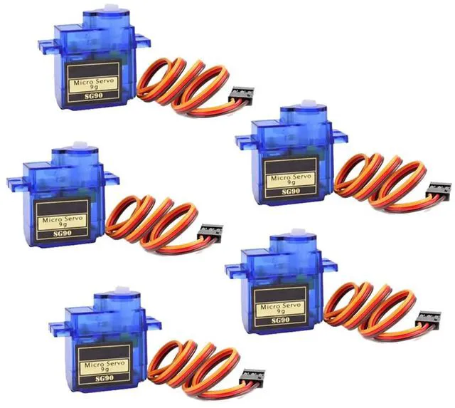 Alt view image 2 of 4 - 5pcs SG90 Micro Servo Motor 9G 0-180 Degree Rotation Control Mini Servo 0-180° f