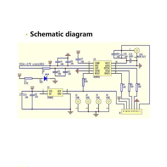 Alt view image 5 of 7 - AD9833 Programmable Microprocessors Serial Interface Module GY-9833 Sine Square