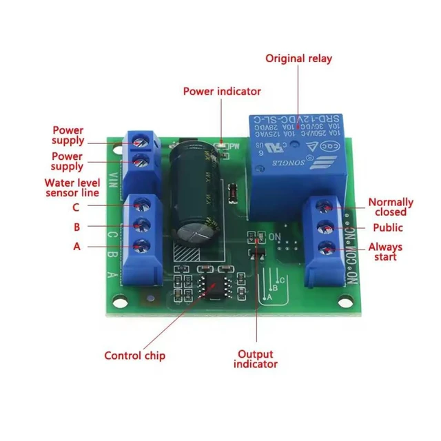 Alt view image 5 of 5 - 2pcs NE555 Water Level Automatic Controller Liquid Sensor Switch Solenoid Valve