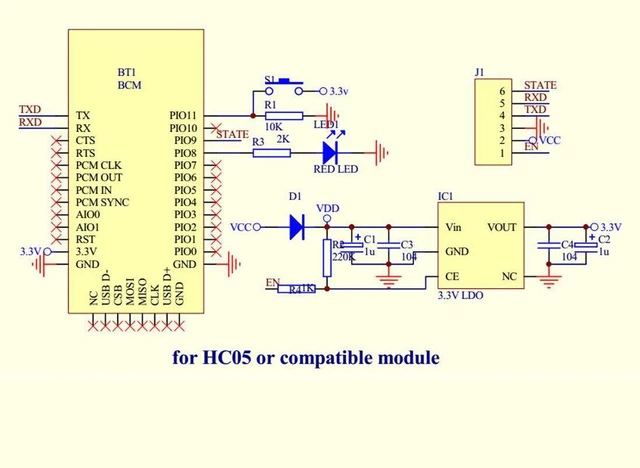 Alt view image 3 of 5 - HC-05 Wireless Bluetooth RF Transceiver Master Slave Integrated Bluetooth Module