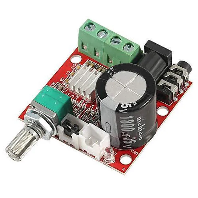 Alt view image 3 of 7 - PAM8610 Mini Stereo AMP Audio Amplify Board Digital Portable Ampli Module 10W+10