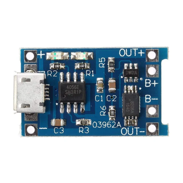 Alt view image 3 of 5 - 10pcs 5V 1A 18650 Lithium Battery Charging Board TP4056 Lithium Battery Charging