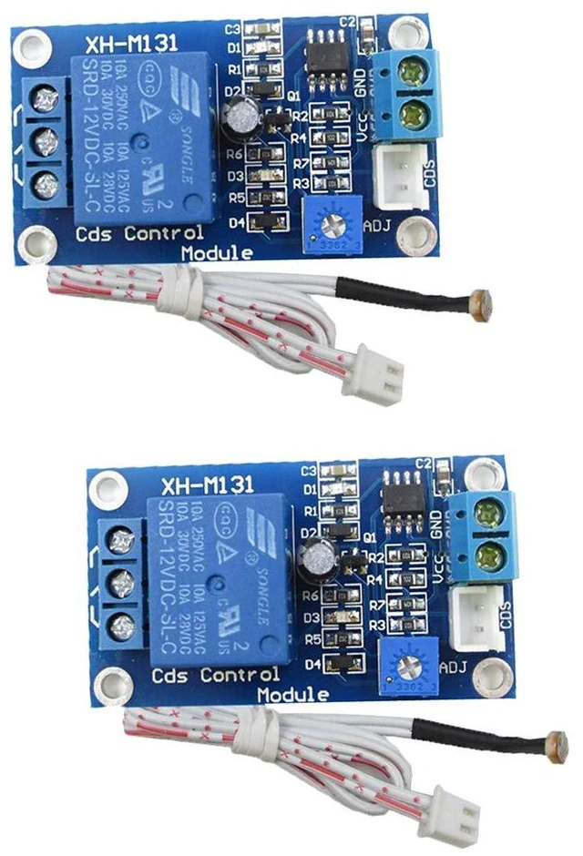 Main image of 2pcs 12V Photoresistor Sensor Relay Module Car Light Automatic Control Switch wi