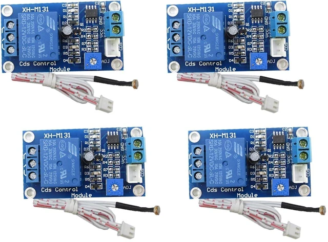 Main image of 2pcs 12V Photoresistor Sensor Relay Module Car Light Automatic Control Switch wi