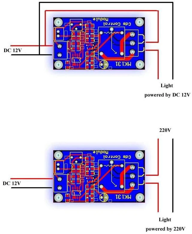 Alt view image 5 of 6 - 2pcs 12V Photoresistor Sensor Relay Module Car Light Automatic Control Switch wi