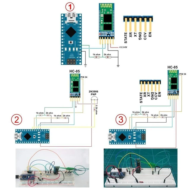Alt view image 4 of 5 - 2pcs HC-05 Wireless Bluetooth RF Transceiver Master Slave Integrated Bluetooth M