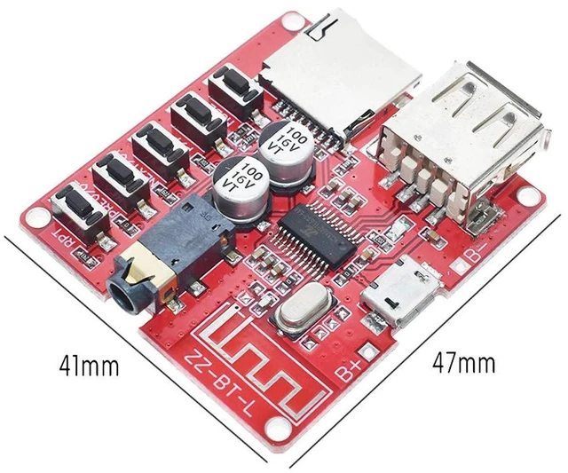 Alt view image 4 of 6 - 2pcs MP3 Bluetooth Decoder Board Lossless Car Speaker Audio Amplifier Board Modi