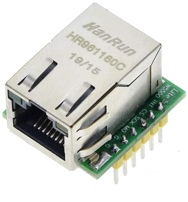 Main image of W5500 SPI to LAN Ethernet Network Module TCP IP STM32 Interface 3.3V 5V for Ardu