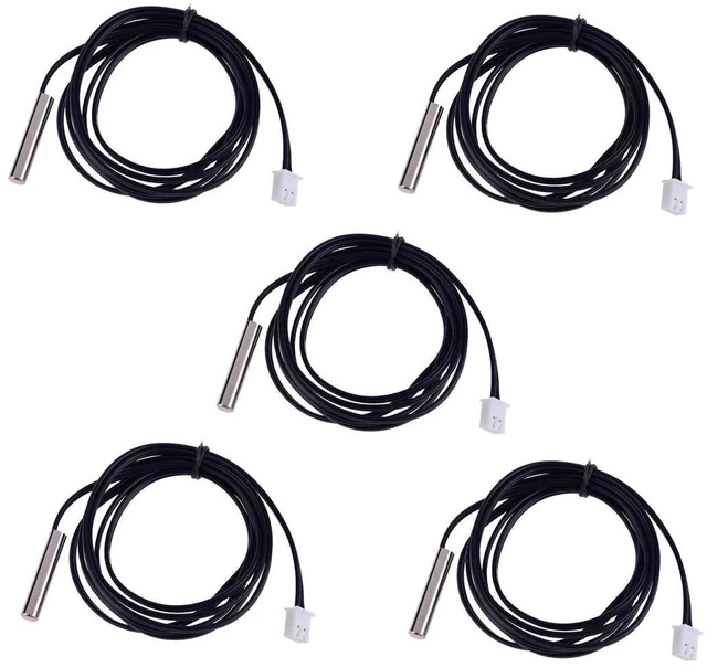 Main image of 5pcs NTC Temperature Sensor 100K 1% NTC B3950 Waterproof Probe Thermistor Accura