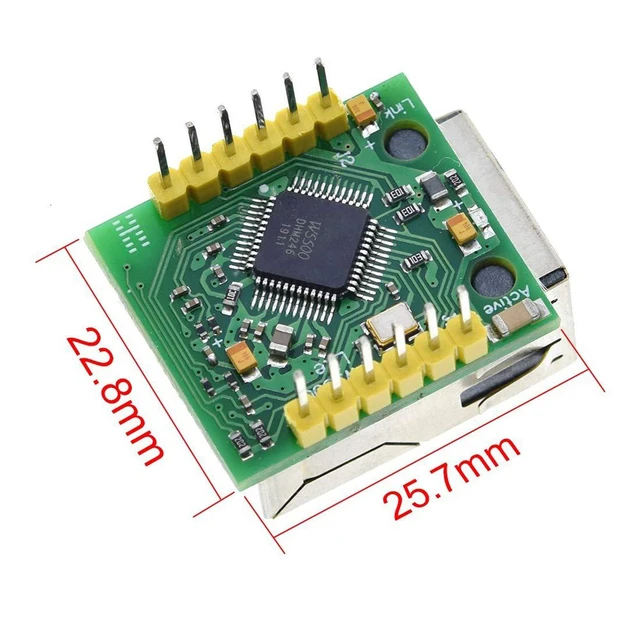 Alt view image 3 of 6 - W5500 SPI to LAN Ethernet Network Module TCP IP STM32 Interface 3.3V 5V for Ardu