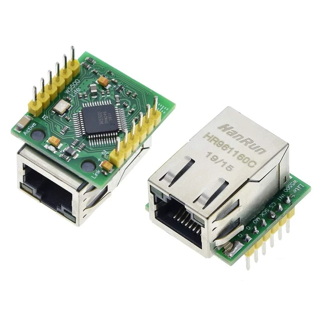 Alt view image 4 of 6 - W5500 SPI to LAN Ethernet Network Module TCP IP STM32 Interface 3.3V 5V for Ardu