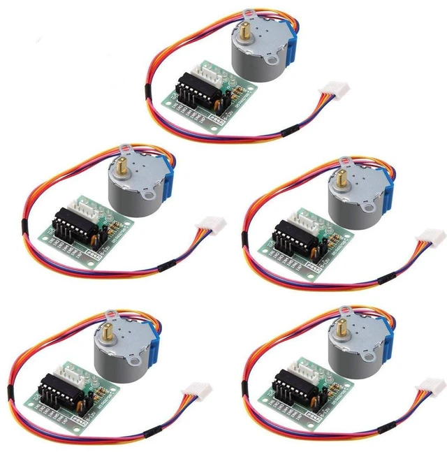 Main image of 5pcs ULN2003 28BYJ-48 4-Phase Stepper Motor with 5V Drive Board for Arduino PI P