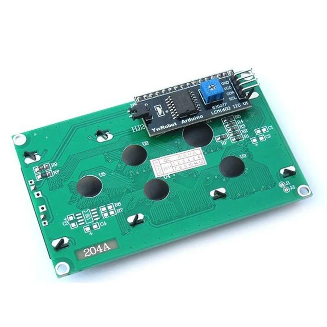 Alt view image 2 of 5 - 2004 20X4 LCD Display Screen Serial with I2C Adapter - Yellow Green Color LCD fo