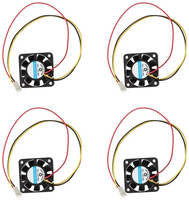 Main image of 4pcs DC 12V 4010 Fan 3Pin Computer CPU Cooler Mini Cooling Fan 40x40x10mm Small