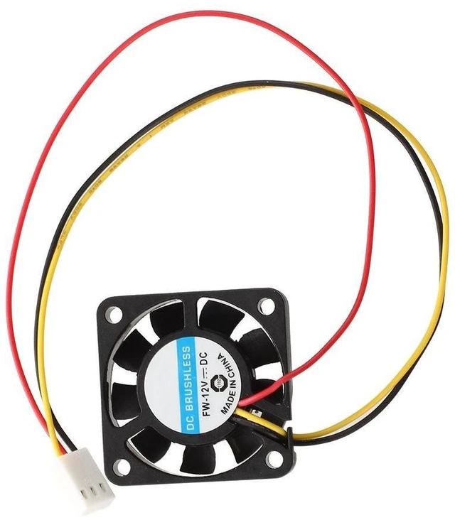Alt view image 2 of 6 - 4pcs DC 12V 4010 Fan 3Pin Computer CPU Cooler Mini Cooling Fan 40x40x10mm Small
