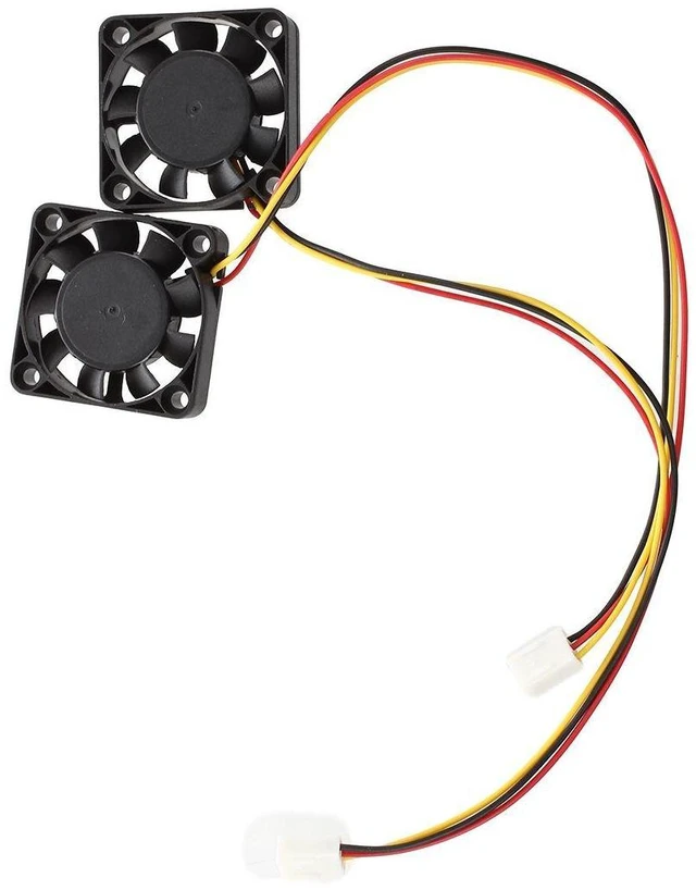 Alt view image 5 of 6 - 4pcs DC 12V 4010 Fan 3Pin Computer CPU Cooler Mini Cooling Fan 40x40x10mm Small