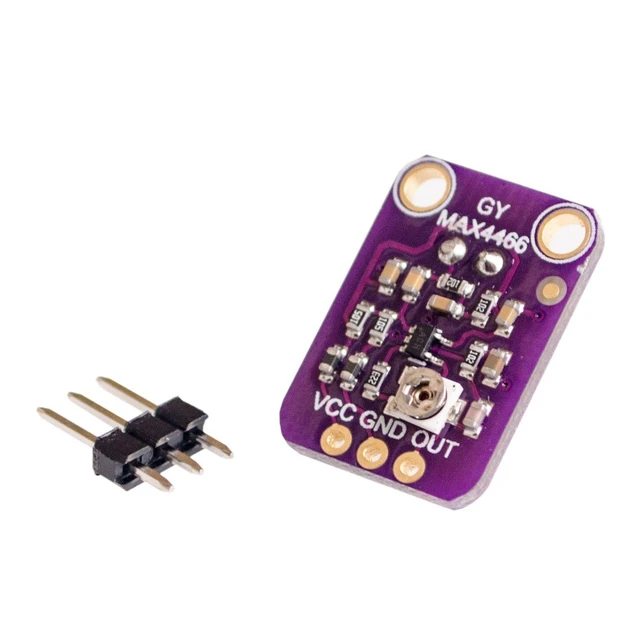 Alt view image 2 of 5 - 2pcs Electret Microphone Amplifier MAX4466 Module Adjustable Gain Blue Breakout