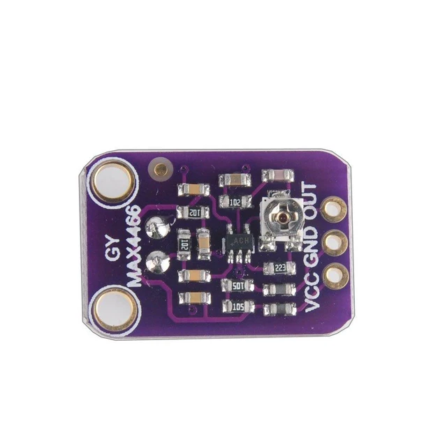 Alt view image 3 of 5 - 2pcs Electret Microphone Amplifier MAX4466 Module Adjustable Gain Blue Breakout