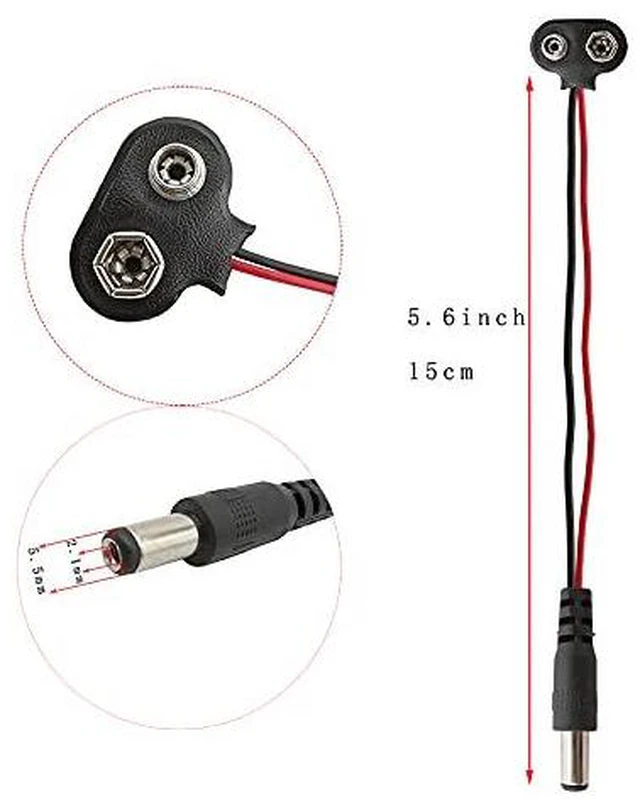 Alt view image 3 of 4 - 10pcs 9V Battery Clips 9 Volt T-Type Snap-on Leather Battery Buckle Connector wi