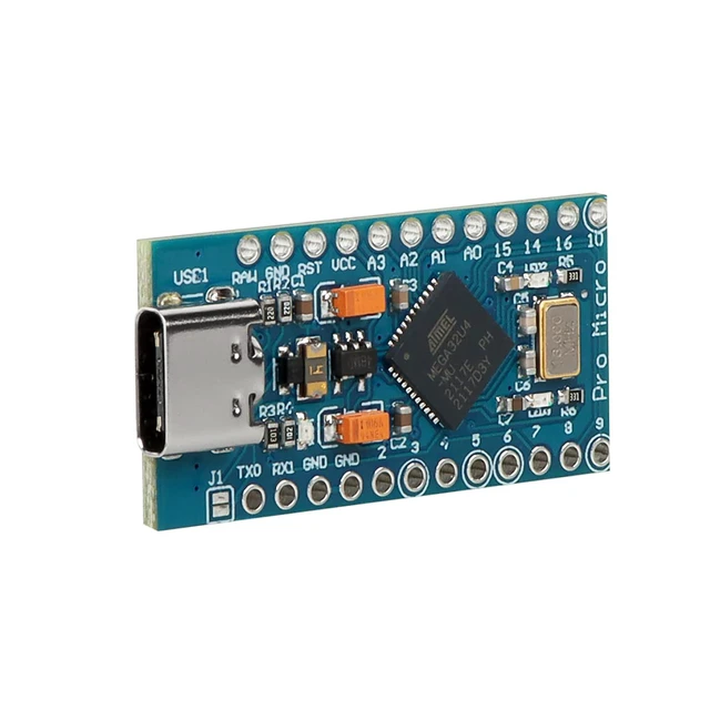 Alt view image 3 of 5 - 3pcs Pro Micro ATmega32U4 5V/16MHz Type-C Module with Pin Headers Compitable wit