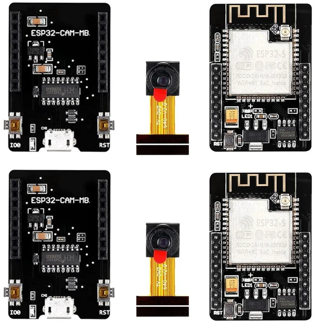 Main image of 2pcs ESP32-CAM Camera Module ESP32-S OV2640 2MP Camera Development Board + Micro