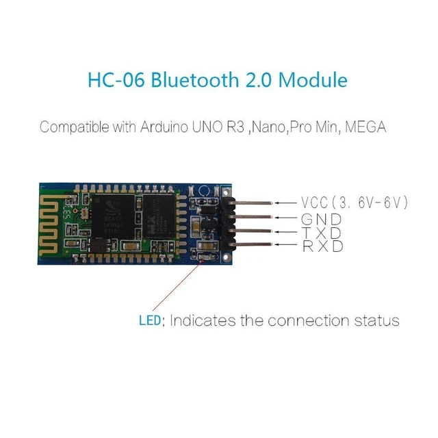Alt view image 6 of 7 - HC-06 RS232 4 Pin Wireless Bluetooth Serial RF Transceiver Module Bi-Directional