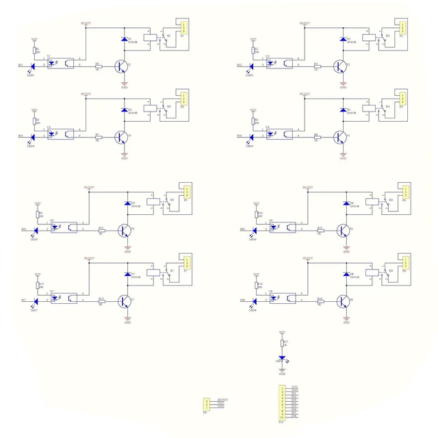 Alt view image 5 of 6 - 12V 8 Channel Relay Module with OPTO-Isolated High and Low Level Trigger 8 Ways