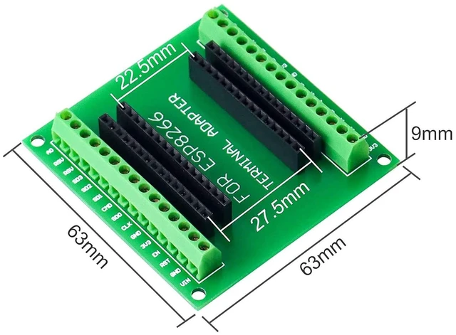 Alt view image 2 of 5 - 3pcs NodeMCU GPIO Board ESP8266 NodeMCU Pin Out IO Out 1 into 2 for ESP8266 ESP-