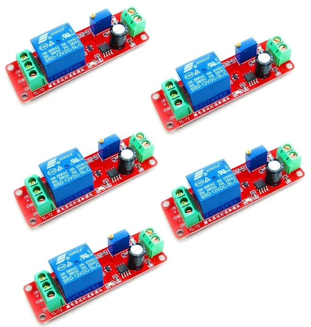 Main image of 5pcs NE555 DC 12V Delay Timer Switch Adjustable Module 0 to 10 Second