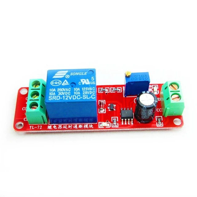 Alt view image 2 of 7 - 5pcs NE555 DC 12V Delay Timer Switch Adjustable Module 0 to 10 Second