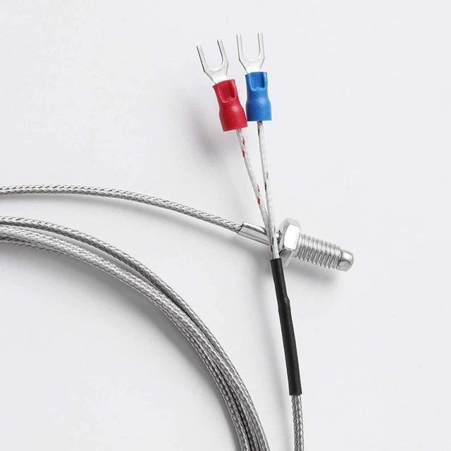 Alt view image 2 of 5 - 5pcs K Type Temperature Sensor Temperature Probes M6 Screw Thermocouple Stainles