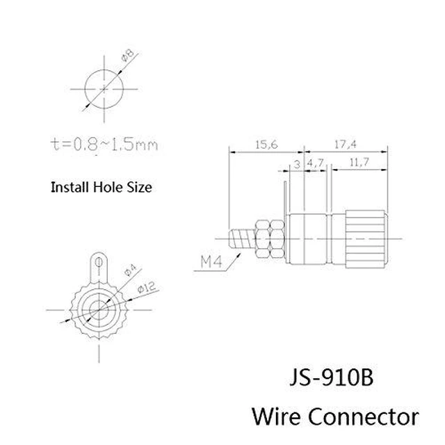 Alt view image 7 of 7 - 20pcs JS-910B JS-919 Terminal Wire Connectors JS-910B Jack Socket Female Binding
