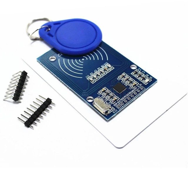 Alt view image 4 of 6 - 3pcs RFID Kit - Mifare RC522 RF IC Card Sensor Module + S50 Blank Card + Key Rin