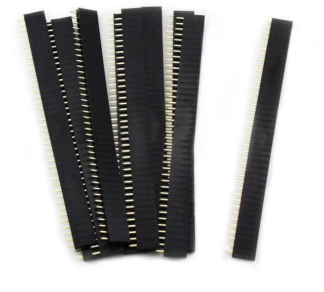 Main image of 10pcs 1x40P Single Row Female Pin 2.54mm Pitch Vertical Pin