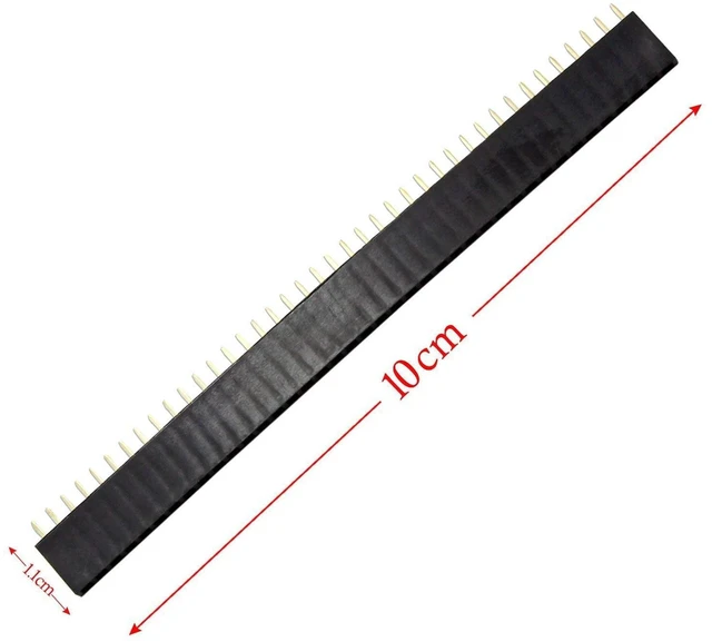 Alt view image 2 of 3 - 10pcs 1x40P Single Row Female Pin 2.54mm Pitch Vertical Pin