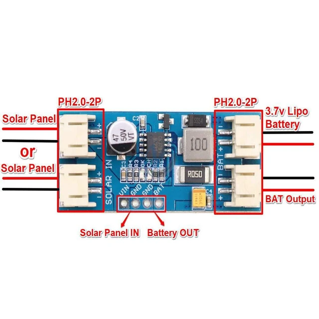Alt view image 6 of 7 - CN3791 Solar Charge Controller Board MPPT 1 Cell LiPo Battery Charge 12V Solar P