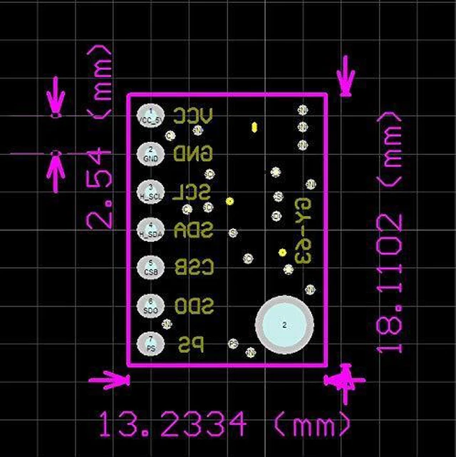 Alt view image 6 of 7 - GY-63 MS5611 MS5611-01BA03 Atmospheric Pressure Sensor Module Meter Altimeter Se