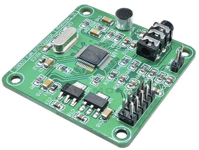 Alt view image 3 of 6 - VS1053 MP3 Audio Player Module Audio Decoder Board Onboard Recording Microphone