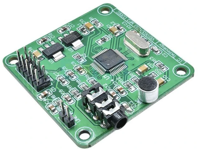 Alt view image 5 of 6 - VS1053 MP3 Audio Player Module Audio Decoder Board Onboard Recording Microphone