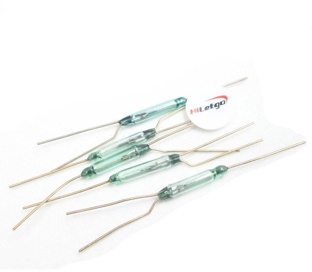 Main image of 5pcs Glass Seal Reed Switch - Normal Close Magnetic Induction N/C SPDT 2.0x14mm