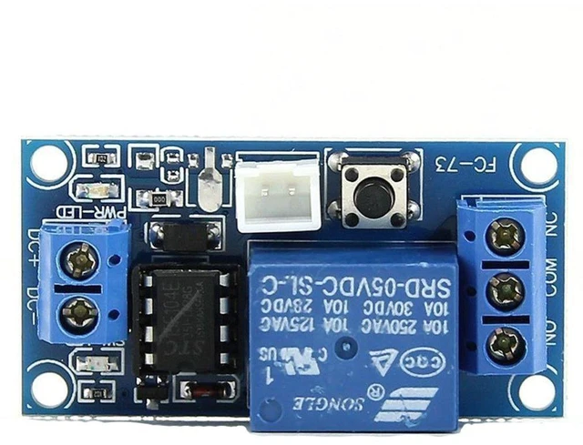 Alt view image 3 of 5 - 5V 1 Channel Self Locking Bistable One Button Start/Stop Self-Locking Relay Modu