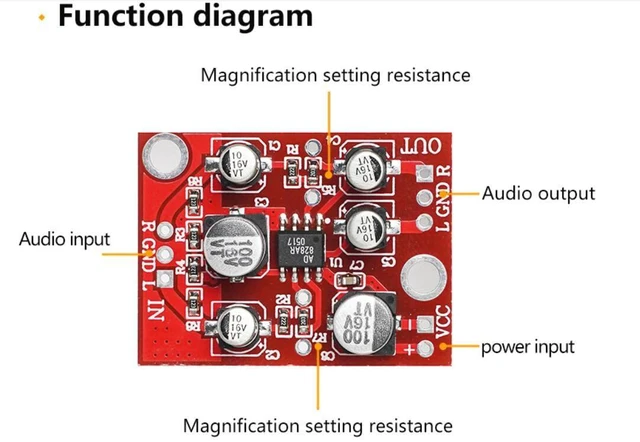 Alt view image 6 of 7 - 3pcs AD828 Stereo Preamplifier Board Preamp Power Amplifier Board AMP Module DC5