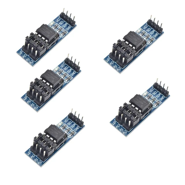 Main image of 5pcs AT24C256 I2C Interface 256k Bits EEPROM Memory Module