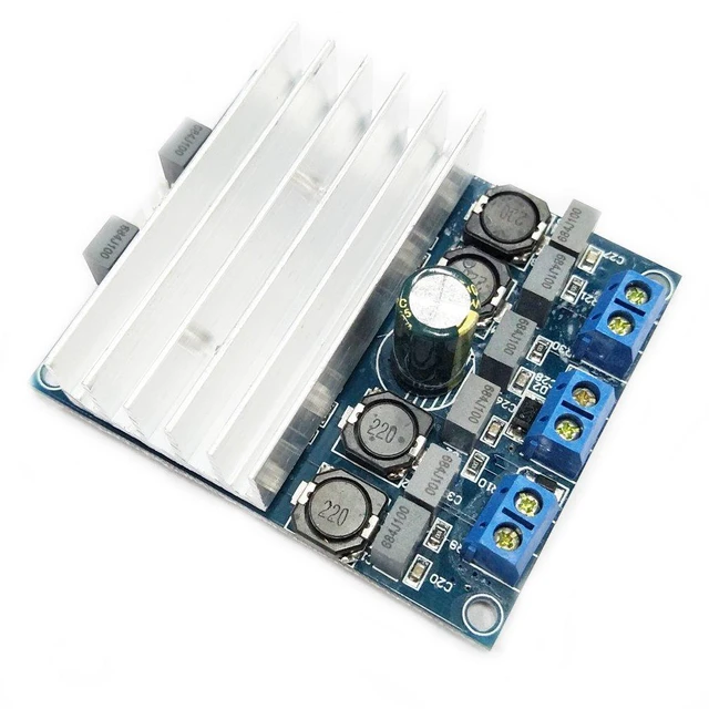 Alt view image 2 of 5 - TDA7492 2x50W D Class High Power Digital Amplifier Board AMP with Radiator 10-26