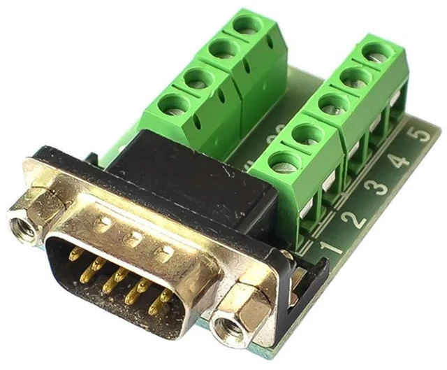 Alt view image 3 of 4 - 2pcs DB9 Male Adapter RS232 to Terminal RS232 Serial to Terminal DB9 Connector C
