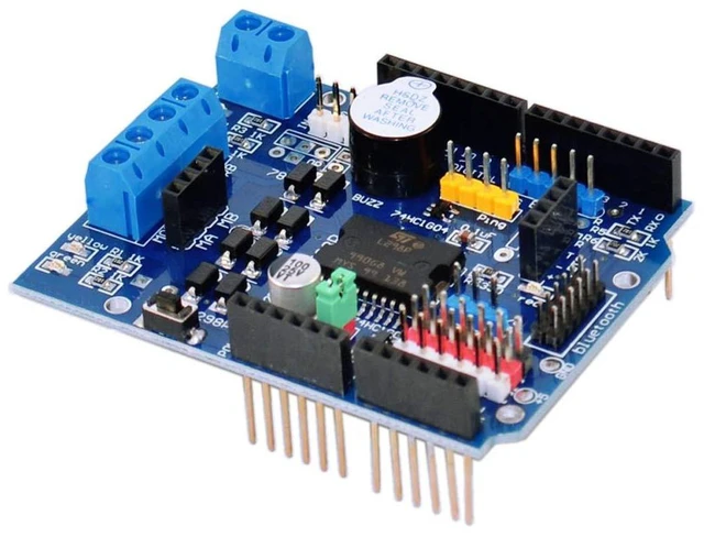 Alt view image 4 of 5 - L298P DC Motor Drive Module L298P DC Motor Drive Shield H-Bridge Drive Expansion