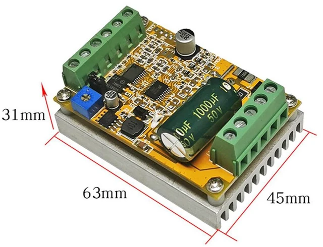 Alt view image 7 of 7 - 380W 6.5-50V PWM DC Brushless Electric Motor Speed Controller with Hall-Less
