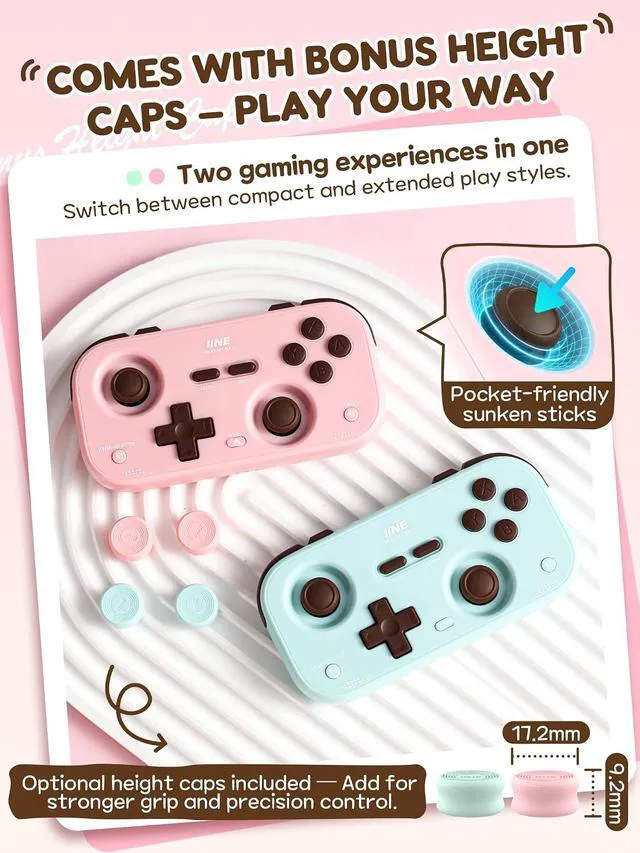 Alt view image 3 of 7 - Retro Pocket Game Controller with Hall Effect Joysticks, Switch 1 & 2 Compatible